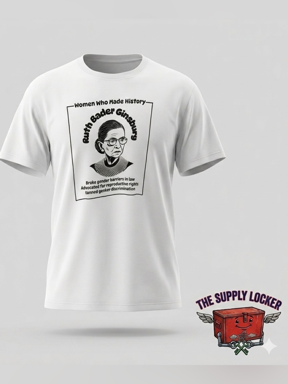 Ruth Bader Ginsburg Women Who Made History Women’s XXL Graphic Tee
